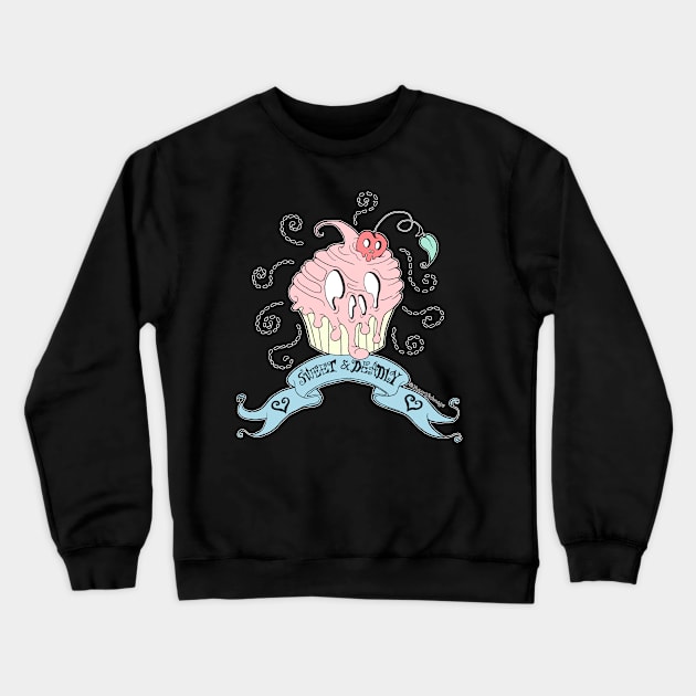 Sweet and Deadly Crewneck Sweatshirt by Artful Magic Shop